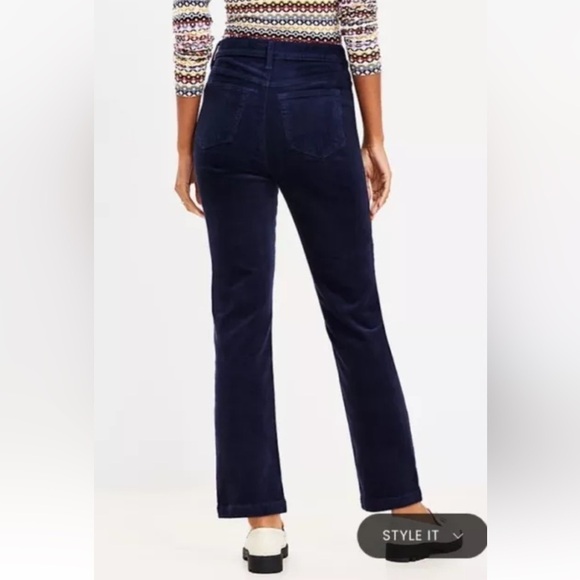 Ann Taylor Loft Navy Blue Coduroy Pants Womens Size 24 (1035) - Picture 3 of 5